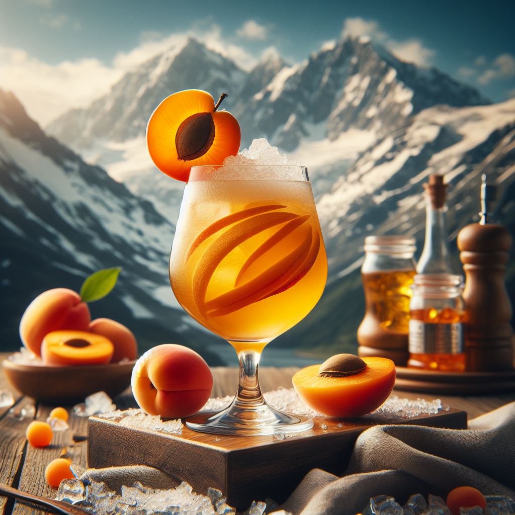 Cocktail sans alcool abricot frappé