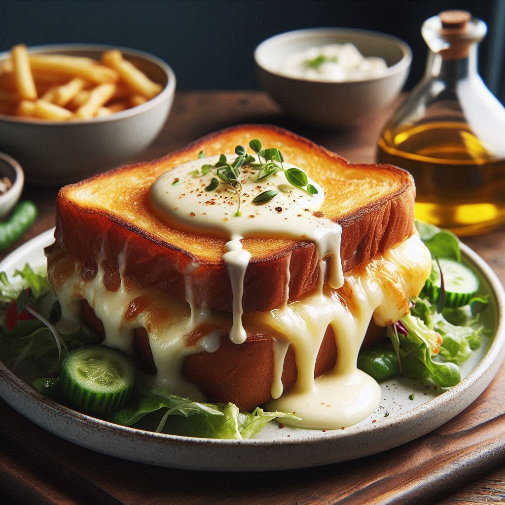 Traditional croque monsieur