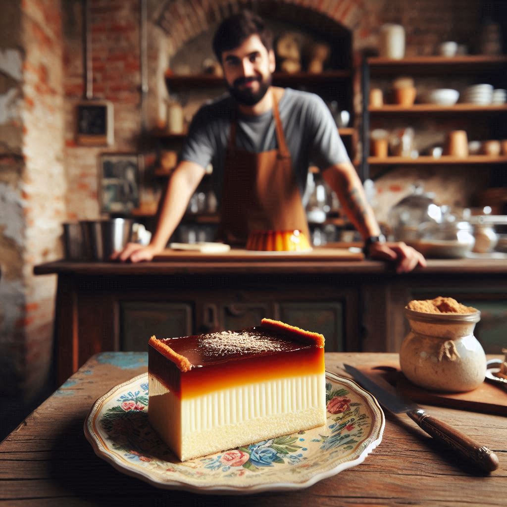 Homemade vanilla flan