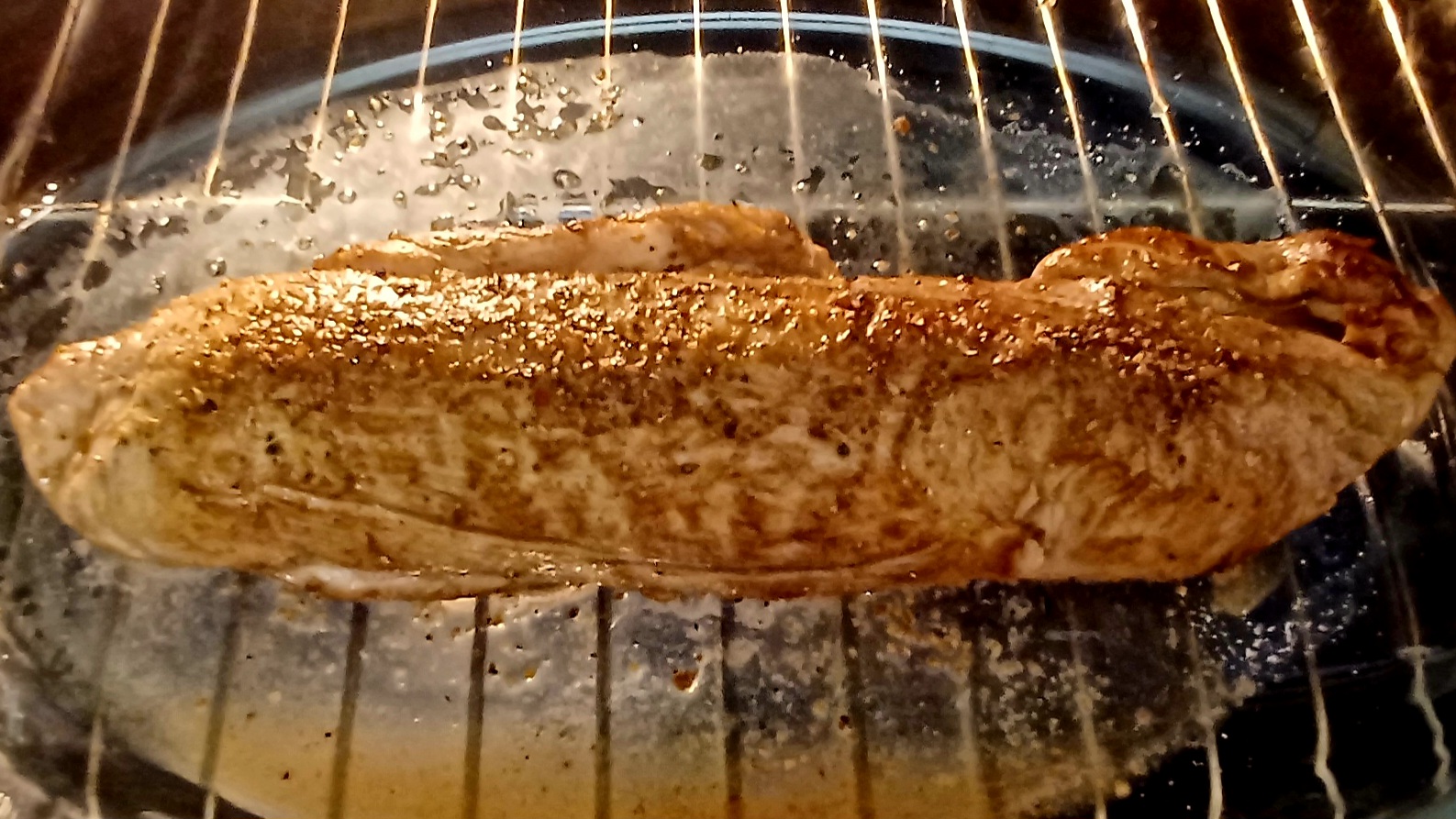 Whole pork tenderloin cooked at low temperature